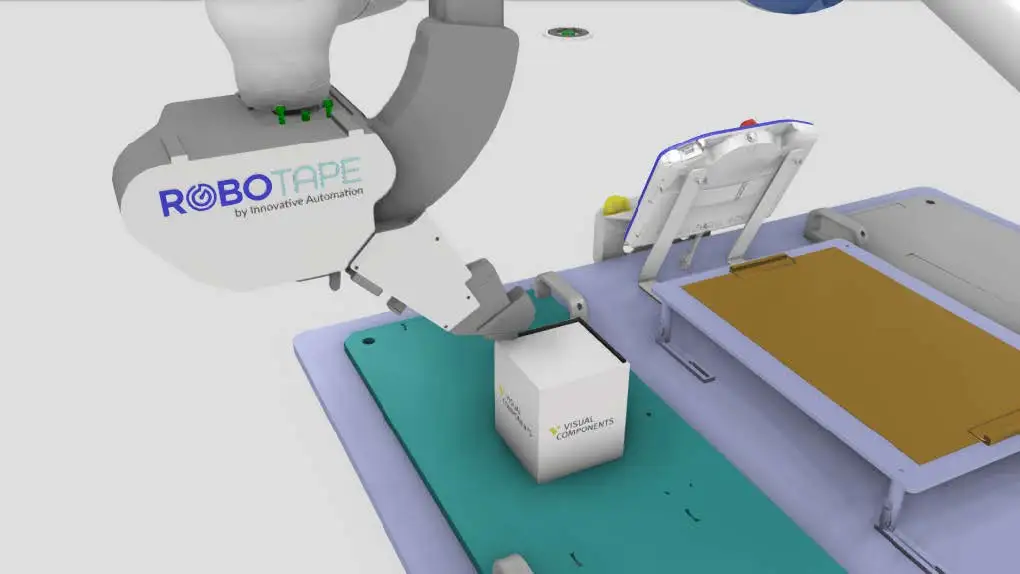 3D manufacturing simulation software for planning RoboTape applications